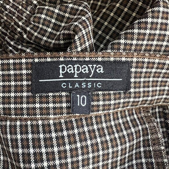 Vintage High Rise Waisted Plaid Check Trouser Pants Preppy Dark Light Academia - Picture 4 of 5